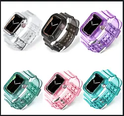 Pour taille 38 40 41 42 44 45mm. Bracelet Sport + Protection Incluse pour Apple Watch en Silicone.