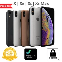 Apple iPhone X | XR | XS | XS Max - 64GB 128GB 256GB. Storage Capacity: 64GB | 128GB | 256GB (You Choose). Carrier: GSM...