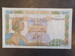 France billet 500 Francs La Paix 01.10.1942 Alph D.7015 Fay32/41 TTB.