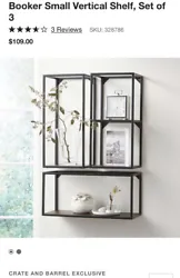 Crate and Barrel Booker Shelves (Set Of 3). Each shelf is different New with boxes Original price $109