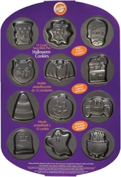 Wilton 12 Cavity Halloween Cookie Pan- Discontinued By Manufacturer. 12 Cavity, 12 designs. No cutting needed!...
