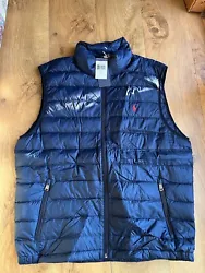 Polo Ralph Lauren Mens Performance Orange Puffer Vest Jacket New With tags. From non smoking home