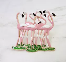 Pretty pink flamingo pin brooch. A nice accent piece on any outfit, scarf, hat, or bag. New and never worn.