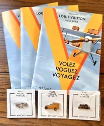 Ultra Rare 3 Pin’s Louis Vuitton - Exhibition LV New York 2017 + 3 Catalogues..
