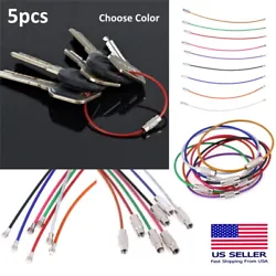 5x Stainless Steel Vinyl Coated Braided Wire Cable Keychain Key Ring Loop 6