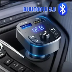 High Performance Bluetooth FM Transmitter: Solid Bluetooth and FM connections stream music straight from your phone to...