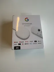 Introducing the Google Chromecast with Google TV Media Streamer - Snow 4K, the ultimate streaming device for all your...