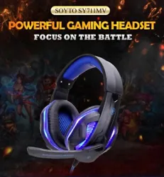 LED Luminous Gaming Wired Headset cross-border Internet cafes wearing computer gaming headsets with microphone