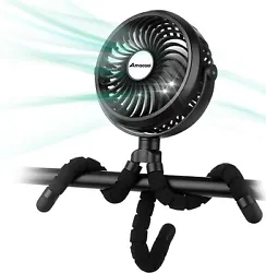 Design for Baby: the mini fan with a flexible tripod/Legs, versatile and easy to clip on most strollers, crib,...