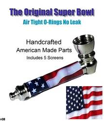 Very unique tobacco smoking pipe for that special person. Includes 5 Free Brass Screens. -No air leak-o-rings design.