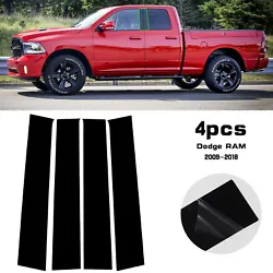 For Dodge Ram 1500 2500 3500 2009-2018 4pcs set. Each door trim piece is fully covered with adhesive, not just the...