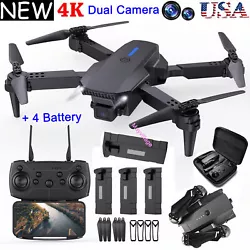 2022 New Rechargeable Electric 4k HD Wide Angle Dual Camera Rc Drone Foldable FPV WiFi RC Quadcopter Selfie Toys + 4...