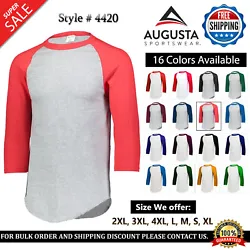 This raglan sleeve baseball jersey is made with contrasting color sleeves and collar so you can customize your uniform...