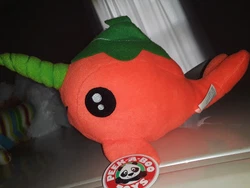 Halloween Orange Unicorn whale dress as a Pumpkin. Peek-a-boo stuffed animals.