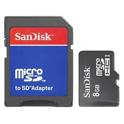 SanDisks newest format and capacity to the SD card family: microSD High Capacity (microSDHC) 8GB flash card. 1 x...