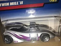 1998 Hot Wheels Twin Mill II #783 Silver with Purple flames Lace Rims