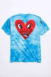 Urban Outfitters Keith Haring Heart Cotton Tie-dyed Tee Size Medium New Without Tags Keith Haring tee with heart...
