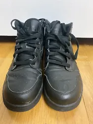 Nike Air Jordan 1 Mid GS Deep Black 554725-090 Boys Youth Size 5.5 Y.
