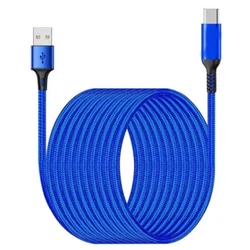 CÂBLE DALIMENTATION USB DE HAUTE QUALITÉ CÂBLE USB TRESSÉ EN TISSU BLEU 1 MÈTRE ET 3 MÈTRES CÂBLE USB NYLON NOIR...