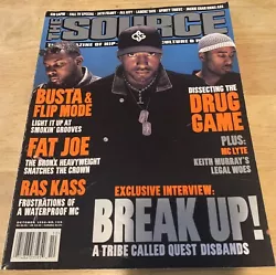 The SOURCE Magazine October 1998 #109 Tribe Called Quest BREAK UP. **There are a couple rips on both edges, pictures...