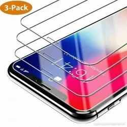 3 Tempered Glass Screen Protector. 0.3mm 9H Hardness Anti-Scratch, Anti-Fingerprint, Bubble Free. 3 Wet Cleaning Wipes....