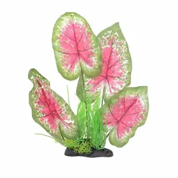 Vibrant colors. Add life to your aquarium. Plant part, made of plastic. Base, made of ceramic. Non-toxic material. Safe...