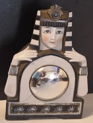 Ancienne et Rare Sculpture Art Déco Art Nouveau Cleopatre Miroir Sorcière.  Trrs belle objet  Infimes egrenures ...