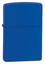 Zippo Windproof Royal Blue Matte Lighter. Zippo item # 229. Finish: Royal Blue, Matte. Orange security label still on...
