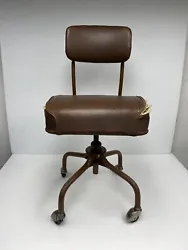 Vintage Mid- Century Industrial Steelcase Office Chair. Shipped with USPS Priority Mail. 16” wide 19”deep 34 1/2”...