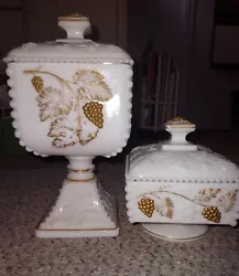 Milk Glass Candy Dish Set Of Two. Gorgeous near mint condition 1960s. Westmoreland candy dishes made from milk glass...