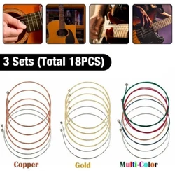 18 Pcs Guitar strings ( gold, copper, multi-color ). The string fits for kinds of guitars, with smooth edge, long...