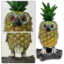 1 pcs Owl Pineapple Resin Statues. Resin material, delicate, realistic, reusable, easy to clean cloth, suitable for...