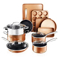 Gotham Steel Cookware was designed with a Triple Layer Coating and Titanium with Cast Textured surface for the perfect...