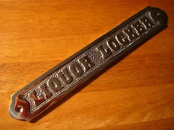 Brass Liquor Locker Sign . Brass Plated Nautical Decor.