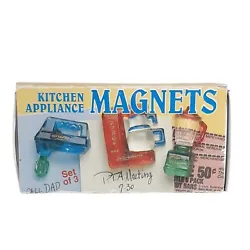 Refrigerator Magnet Mini Kitchen Appliances Vintage NIB (Set Of 3).