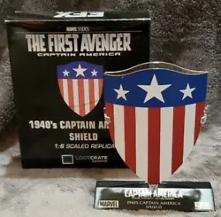 The First Avenger 1940s Captain America Shield 1:6 Scale Replica Loot Crate.