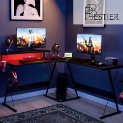 You can make it as U-shape with 2 desks. This office desk features built-in support for all your gaming hardware,...