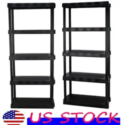 This Hyper Tough Black Plastic 5 Shelf Shelving Unit is a great solution for all your storage needs. This shelving unit...