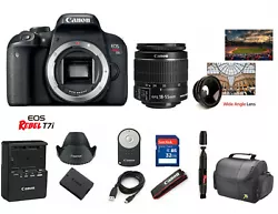 Canon EOS T7i Body. With a maximum ISO of 25600, you can capture photos in low light with minimal chance of blur....