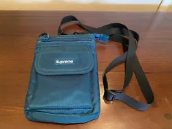Listing for a Supreme Side Bag in Teal Color from Spring/Summer 2018 Season In Great Condition, very minor wear Free...