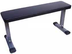 Everyday Essentials steel frame flat weight training exercise bench, 600-pound capacity heavy duty - made of...