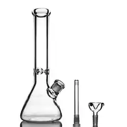 Hookah water glass bong 1. Height: 10in. Bowl 1 (14mm). Material: Glass. Glass thickness: about 5mm-8mm. Color: Clear....