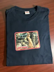 Supreme Navy Larry Clark Naked Girl Tee SS17 Size Large AMAZING CONDITION !.