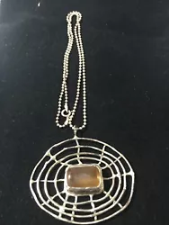 Amber with Insect Inclusion. Inlaid in Sterling Silver Spider Web Pendant. If spider or amber are part of your personal...