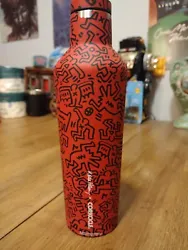 Bottle has some chipping see pictures  This elegant water bottle with cap is a limited edition Corkicle x Keith Haring...