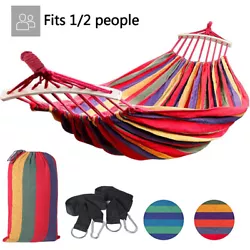 1 or 2-Person Brazilian-Style Cotton Single Double Hammock Bed w/Portable Carrying Bag. Whether it is children or...