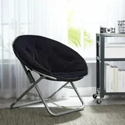 Mainstays Faux Fur Saucer™ Chair, Black.