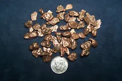 Here we have more than 50 Keweenaw natural (native) copper mini-nuggets. All nuggets are variable in size and weight....