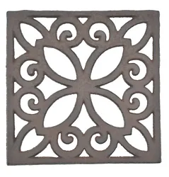 This Square Cast Iron Kitchen Trivet features an Ornate Design in the middle. Material Cast Iron. We also specialize in...