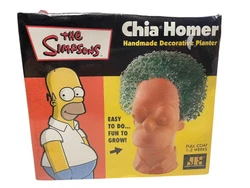 The Simpsons 2002 Chia Homer Handmade Decorative Planter Factory Sealed.